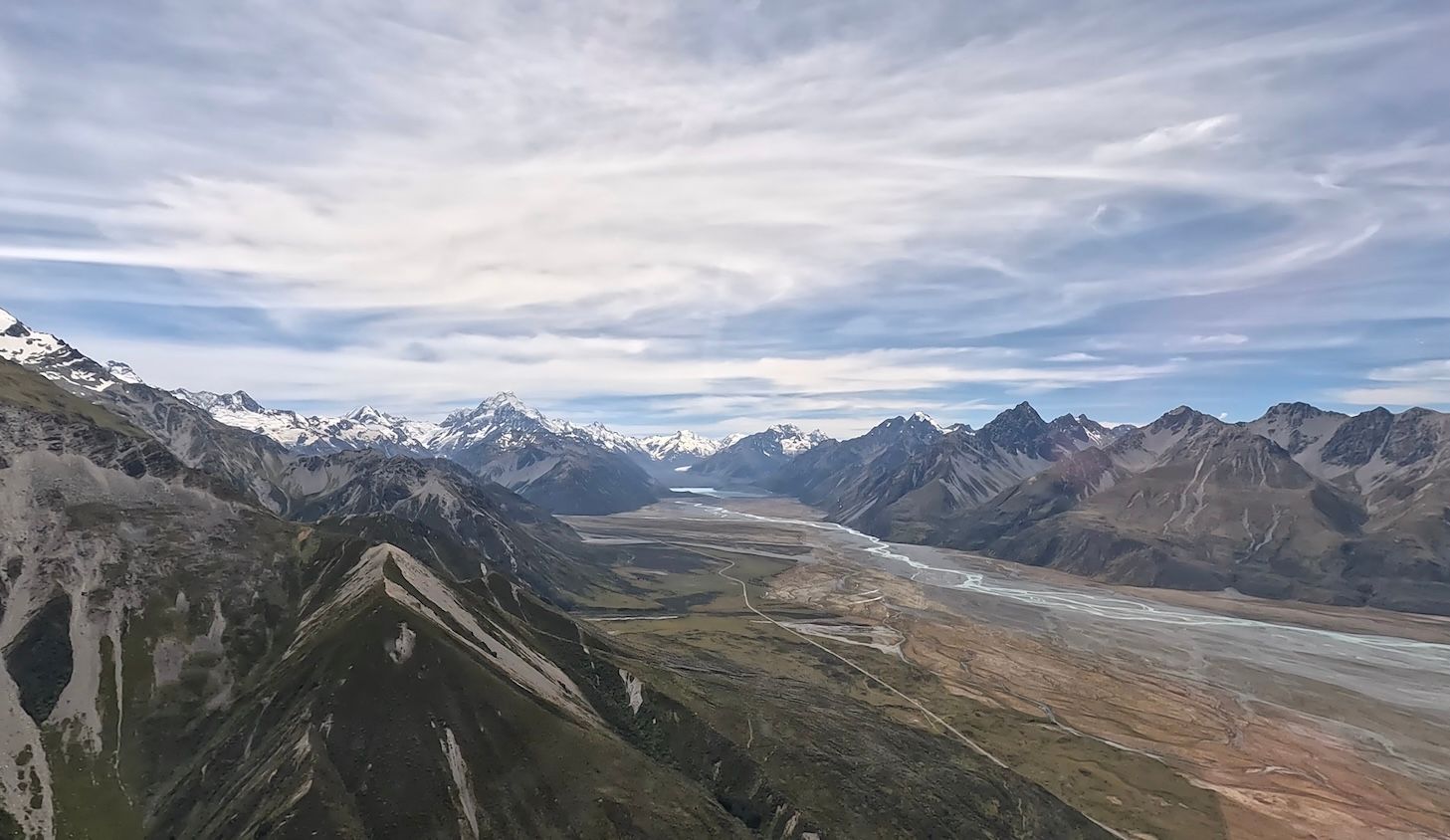 Scenic view of Mt Cook National Park