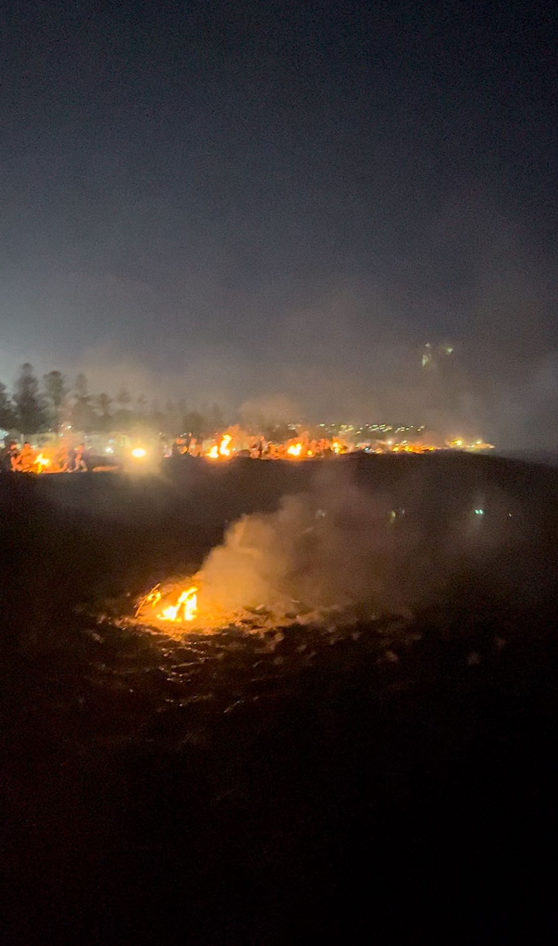 Bonfires up and down the coast