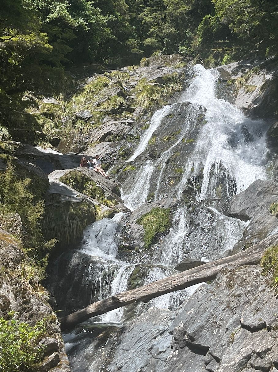 Sitting on top of Fantail Falls