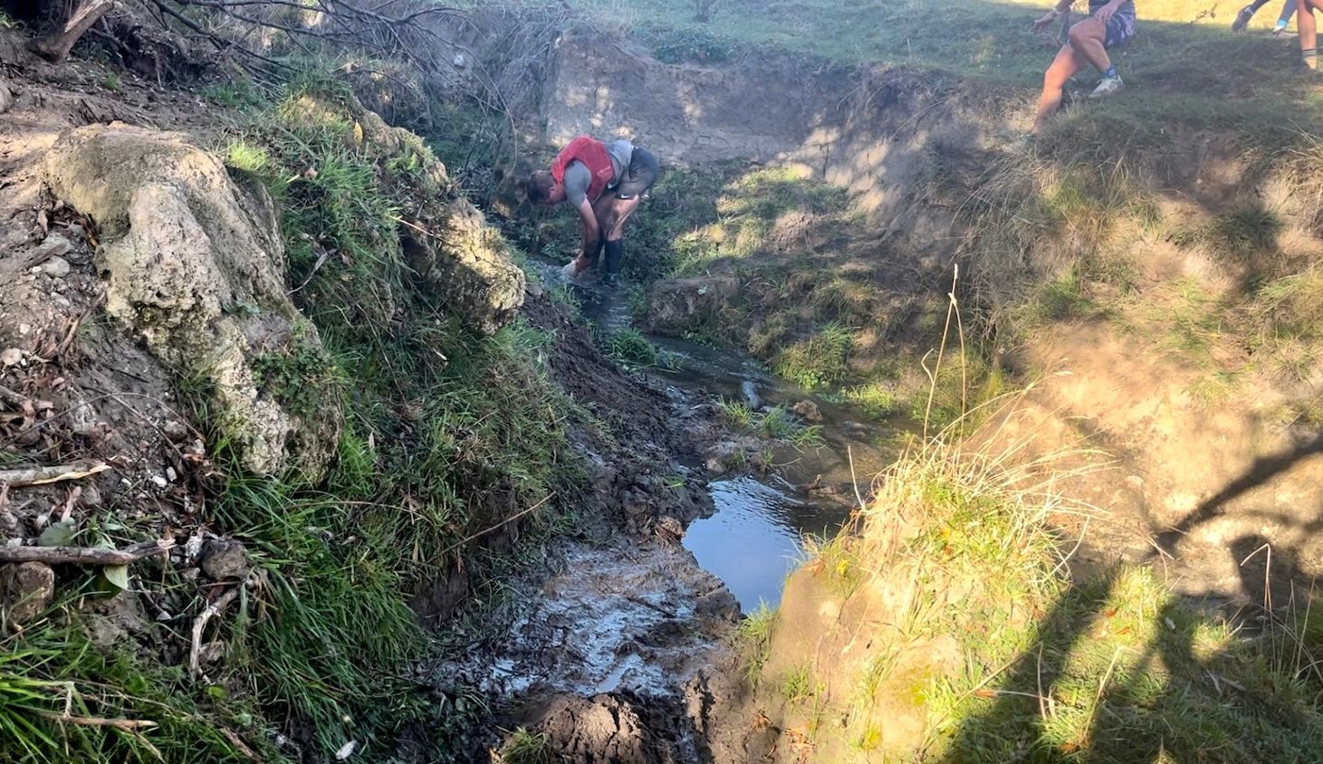 Crossing muddy streams