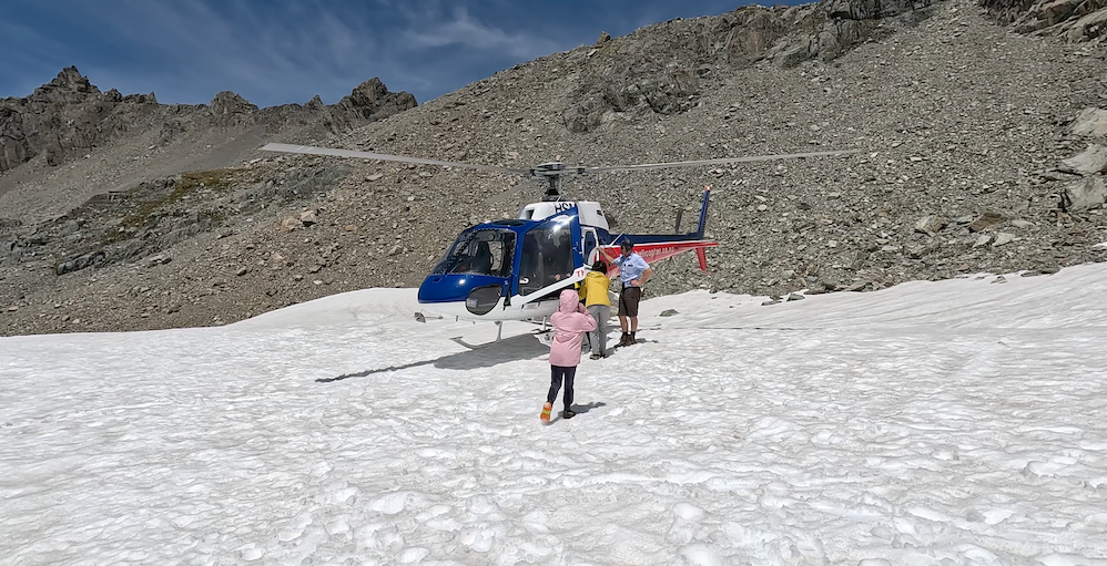 Landing on the top of the mountain