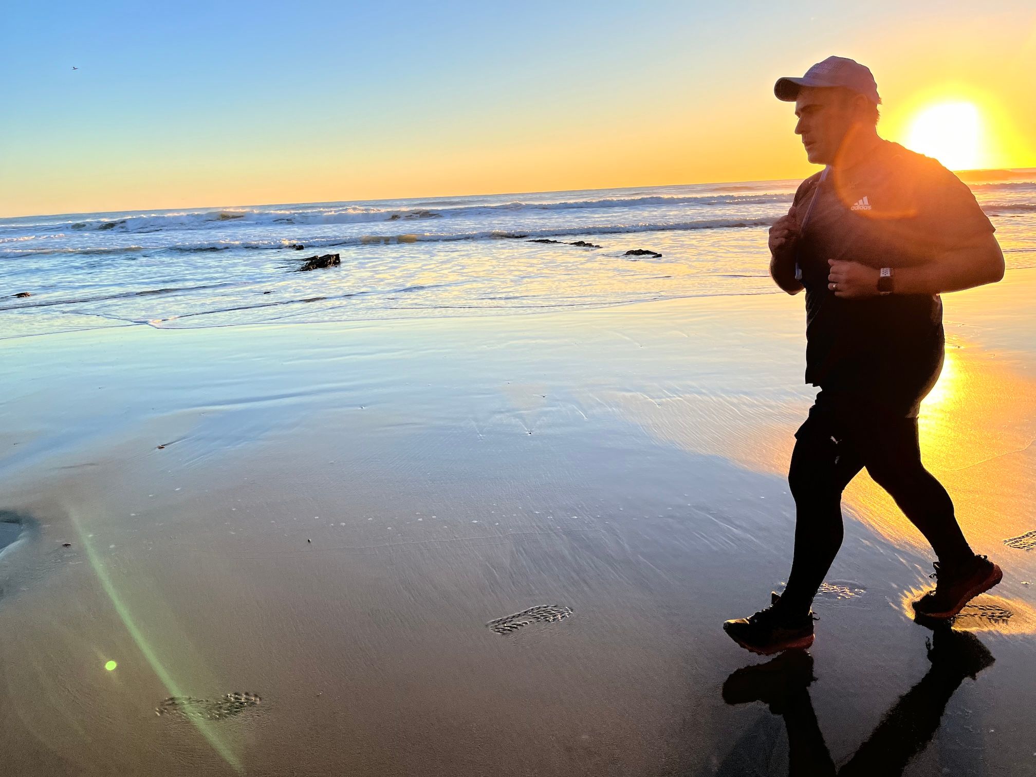 Running past cliffs