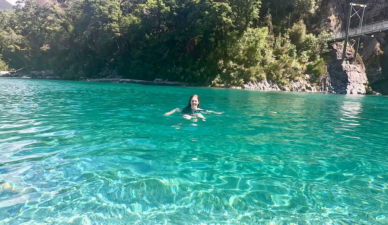 Leslie in the Blue Pool