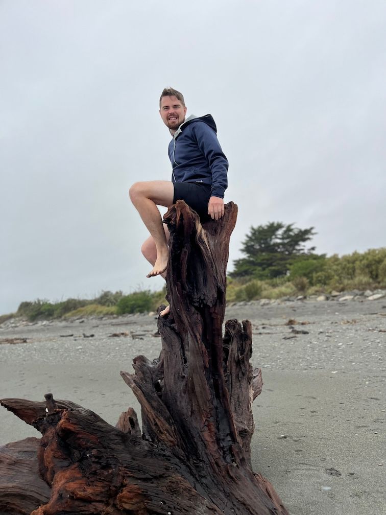 Aaron on Hokitika Beach