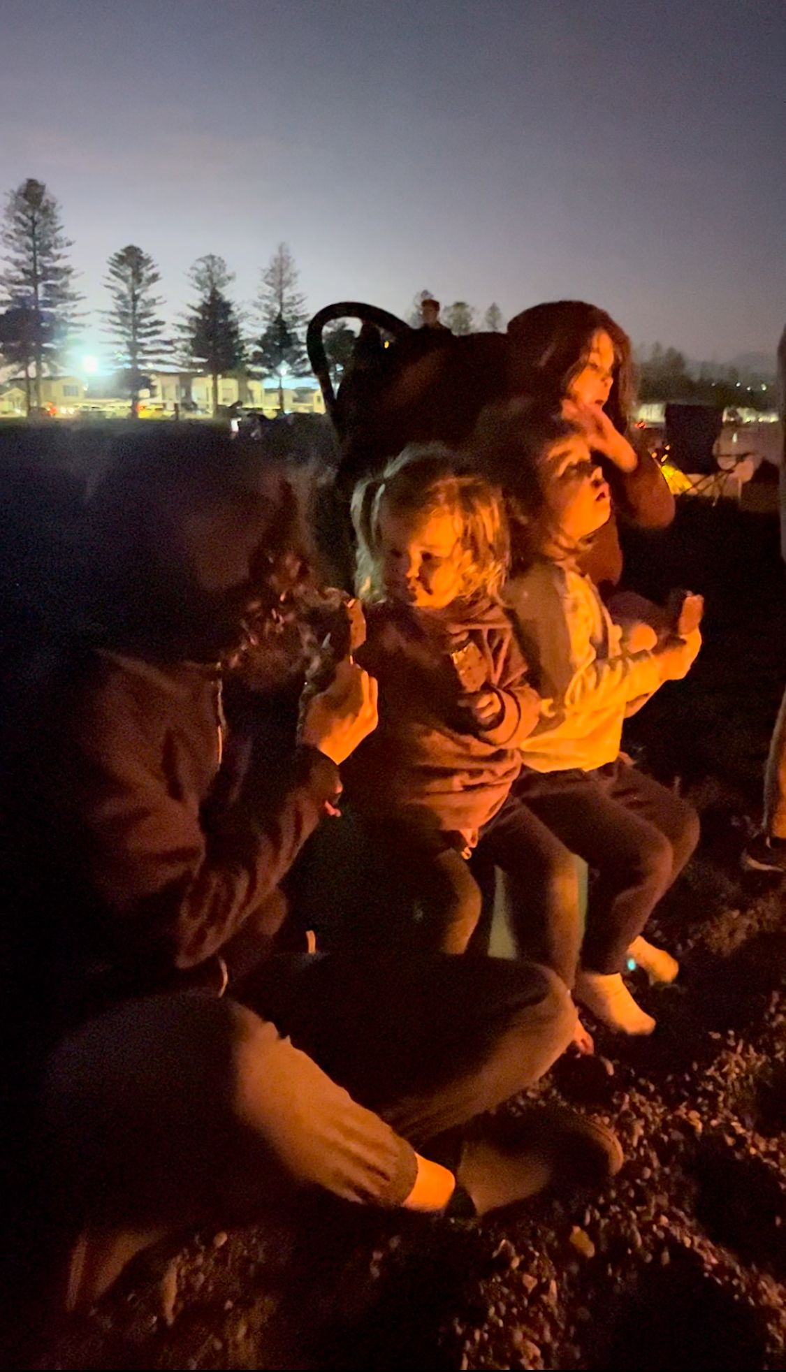 Family eating ice cream